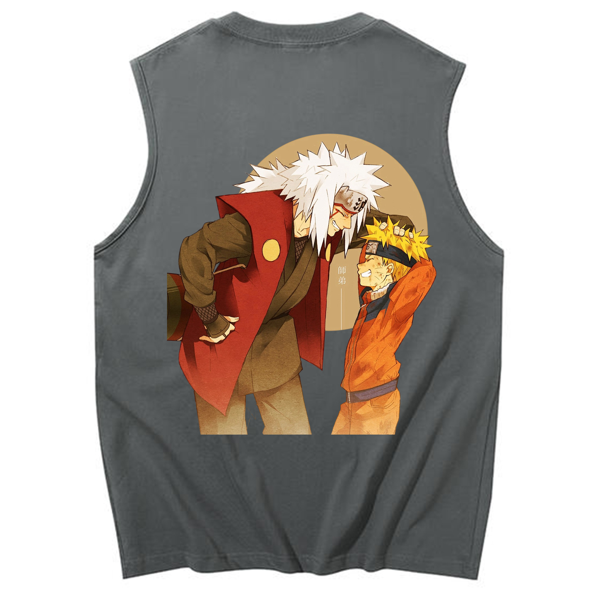 （画像用） NARUTO -ナルト- 自来也（じらいや） Jiraiya コットン100％タンクトップ（背面プリント）